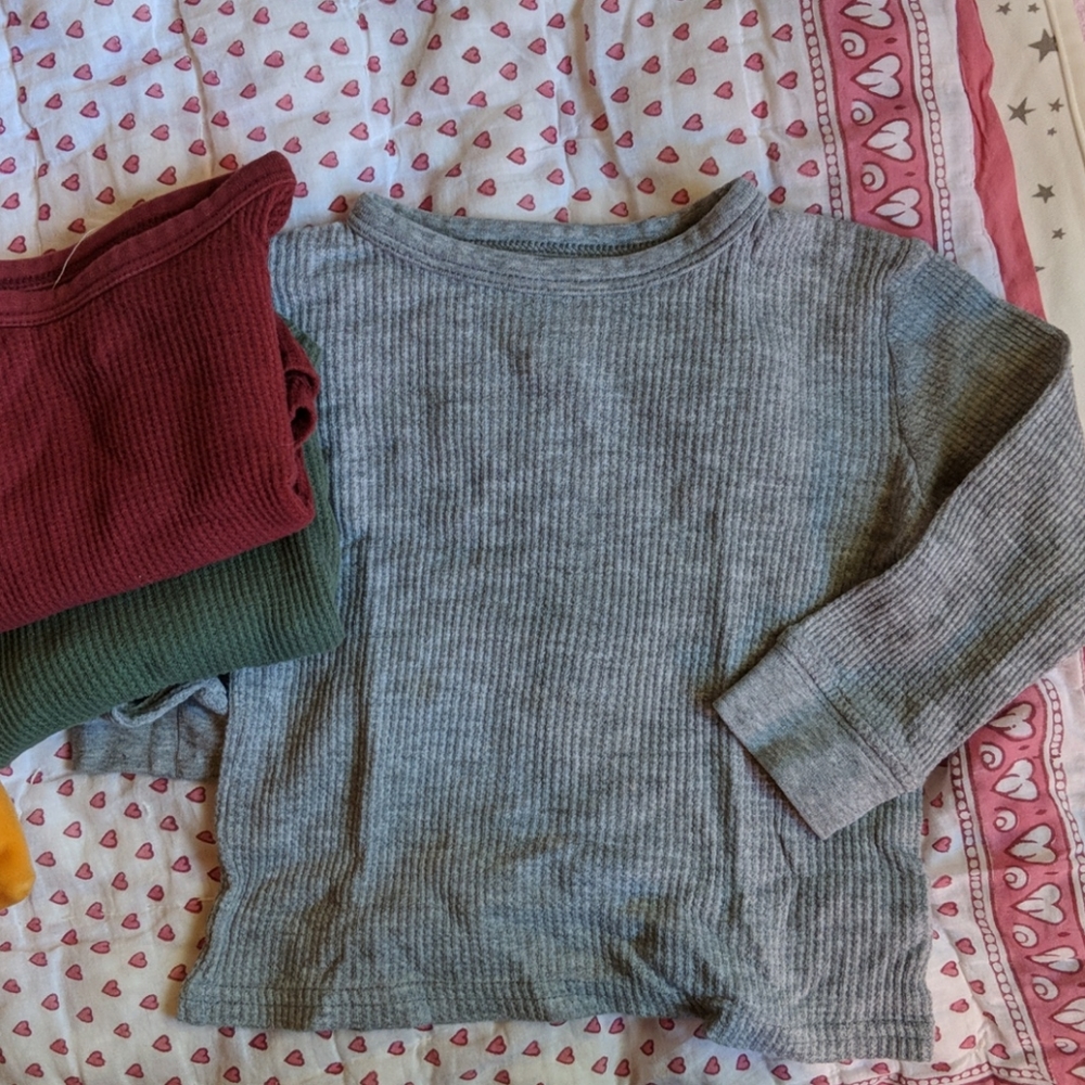 Bundle PEEK waffle long sleeve shirts
